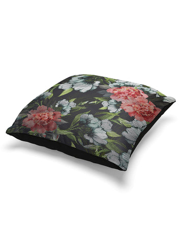 Designer Digital Printed Silky Smooth Cushion Covers <small> (floral-pink/black)</small>