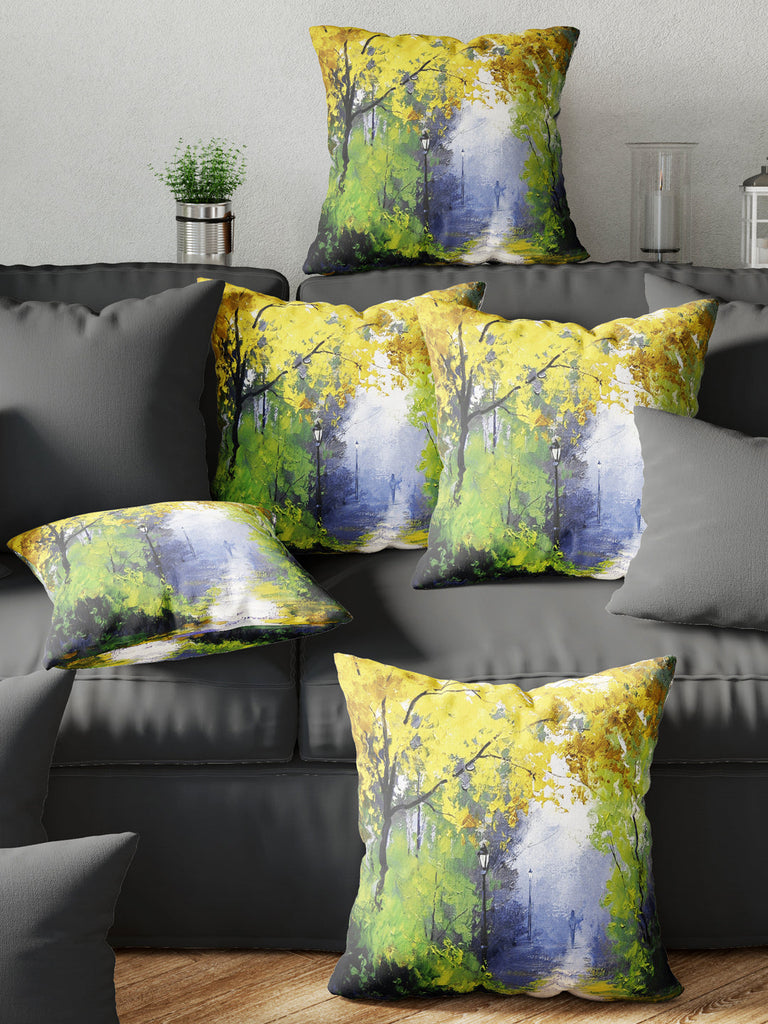 Designer Digital Printed Silky Smooth Cushion Covers <small> (printed-multi)</small>