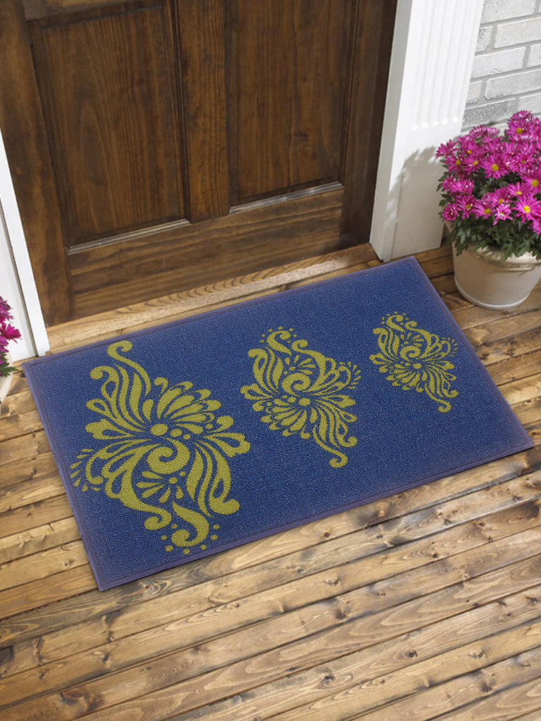 Highly Durable Anti Slip Door Mat <small> (deo-navy/green)</small>