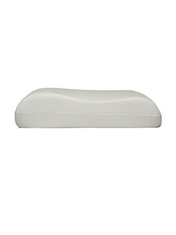 Orthopedic Cervical Contour Shape Memory Foam Pillow With Bamboo Fabric Removable Zipper Cover <small> (solid-white)</small>